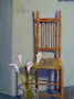 Chair with Calla Lilies (oil, 12 x 9)