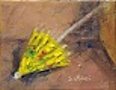 Yellow Umbrella (oil, 4 x 5)